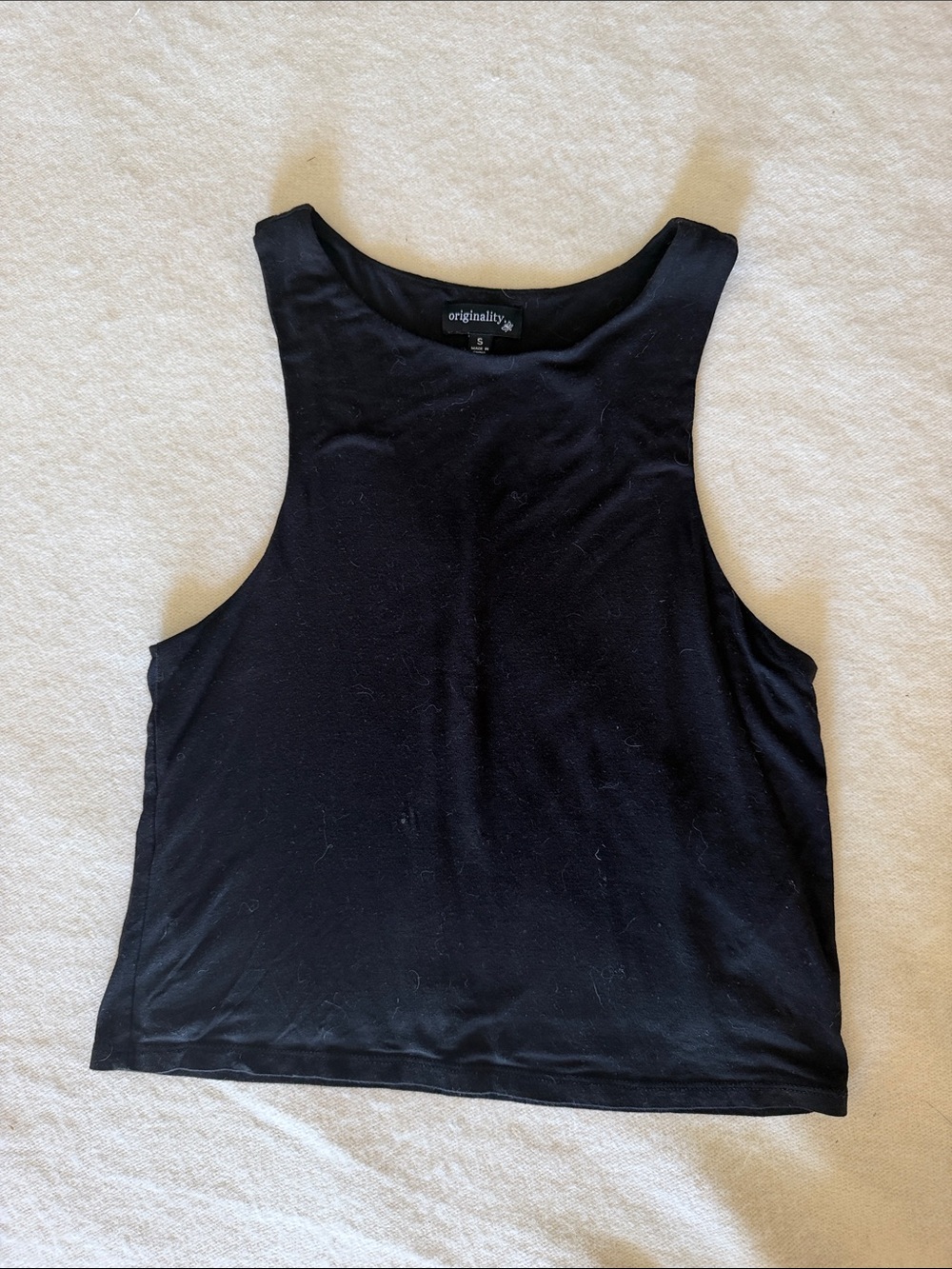 Black Sleeveless Tank Top